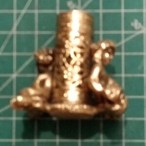 Hollywood Regency Vintage Ornate Gold Gilt Lipstick Holder Wine Goddesses Rare